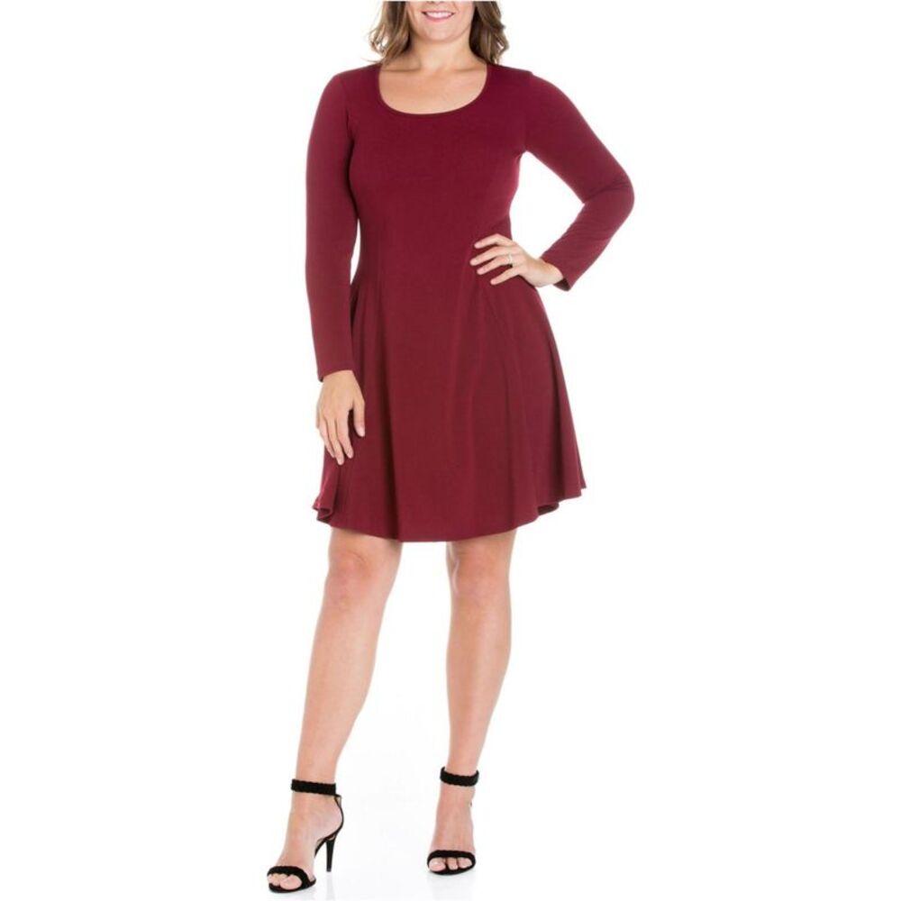 24seven Womens Plus Size Style Fit & Flare Dress, NWT